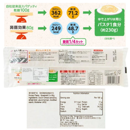 減肥主食蒟蒻意粉-低卡低糖高纖-日本昭和 5x80G