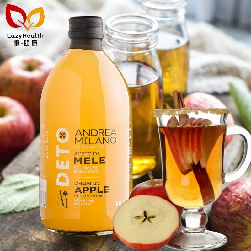 Apple cider vinegar for fat reduction and sugar control-AndreaMilano Italy century-old store-organic natural mother of vinegar-500ml