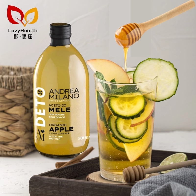 Apple cider vinegar for fat reduction and sugar control-AndreaMilano Italy century-old store-organic natural mother of vinegar-500ml